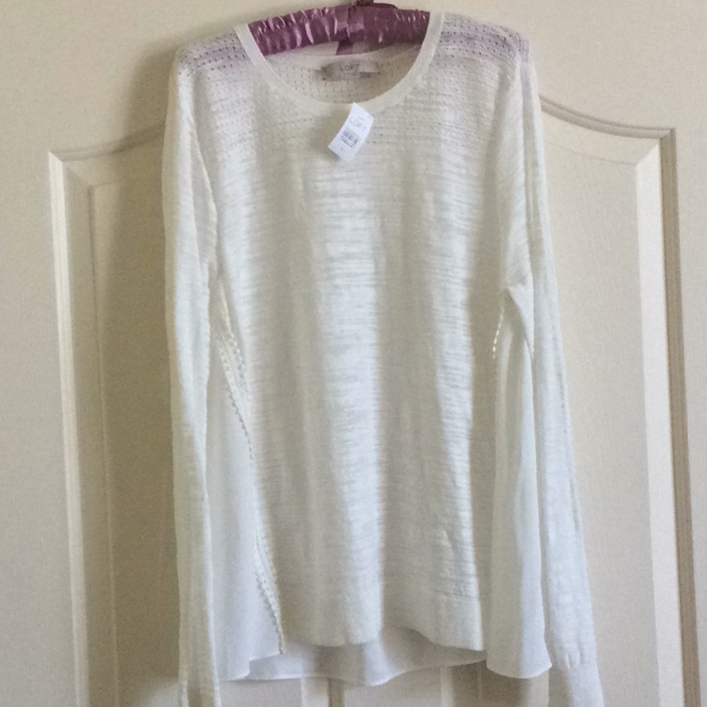 Ann Taylor Loft White Blouse
